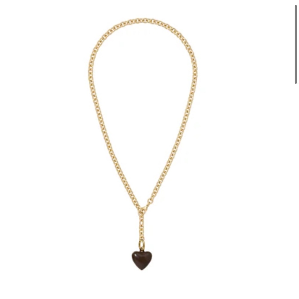 Roxanne Assoulin The Mini Puffy Heart Charm Necklace - Bark